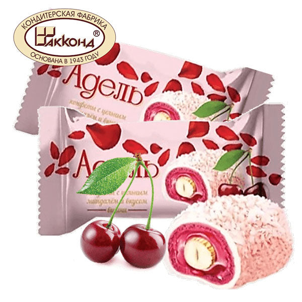 Candy Dessert Adel with Whole Almond and Cherry – approx 1lb